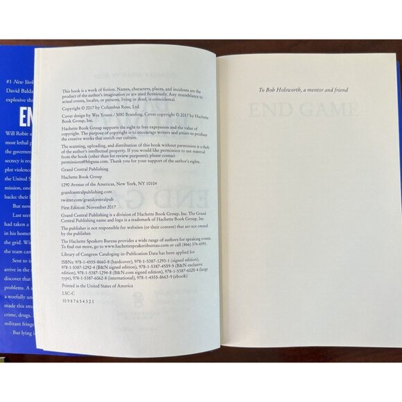 DAVID BALDACCI Lot Of 2 Hardcover 1st Edition Books (Memory Man & Endgame) - Picture 7 of 8